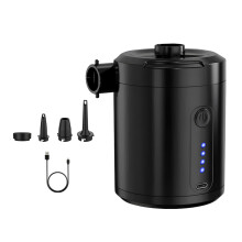 Multipurpose Air Pumps With USB Charging ABS Housing Outdoor Air Pumps Suitable For Quick Mattress Inflation Outdoor Black
