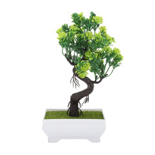 Keinotekoiset kasvikoristeet kotitoimistoon, muovikasvit, huoltovapaa puu, sisä-bonsai-puu, ruukkukasvit, elävän näköiset mikrokasvit
