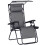 Outsunny Outsunny Zero Gravity Chair Adjustable Patio Lounge w/ Cup Holder Light Grey 2