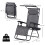 Outsunny Outsunny Zero Gravity Chair Adjustable Patio Lounge w/ Cup Holder Light Grey 3