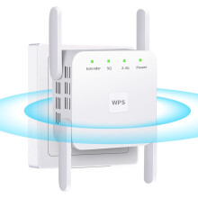 Extender Wifi cu acoperire lungă, amplificator de internet de mare viteză pentru acasă și birou, port Ethernet care facilitează conectarea