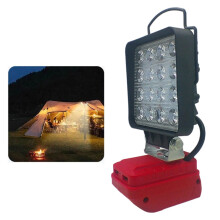 LED Zewnętrzne bezprzewodowe oświetlenie robocze Ładowanie USB dla baterii 18V regulowanej głowicy lampy 4511396 4511437