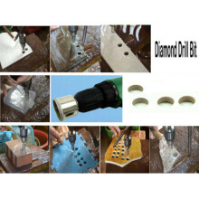 10 Stück 3mm diamantbeschichteter Bohrer für Glas-Keramik-Granit-Marmor-Fliesenbohren mit Wasserkühlung verwenden Silber