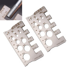 2 Pcs Screw Thread Pitch Gauge Ruler Measuring Tool Bolt Nut Metric Screw Cutting Gauge Angle Model Measure 100mm X 3mm