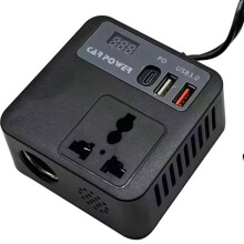 Tragbarer Auto-Stromwechselrichter 12V 24V auf 110V 220V für einen SUV mit USB-Ladeanschluss, Spannungswandler und lautloser Betrieb