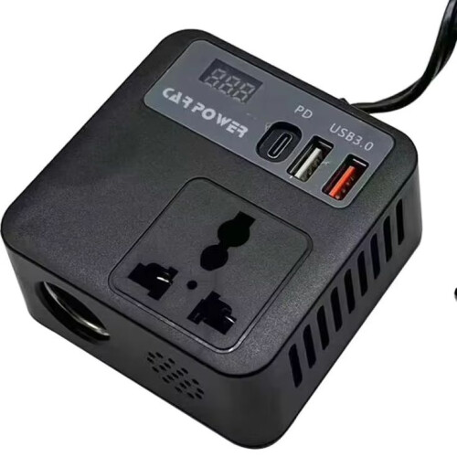 Φορητός μετατροπέας ισχύος αυτοκινήτου 12V 24V σε 110V 220V για φορτηγό SUV