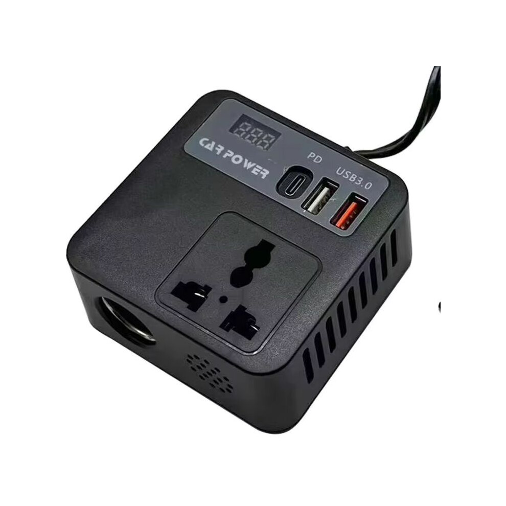 Portable Car Power Inverter 12V 24V To 110V 220V For Truck Suv Rv With Usb Charging Port Voltage Converter Silent Operation 6935161525977