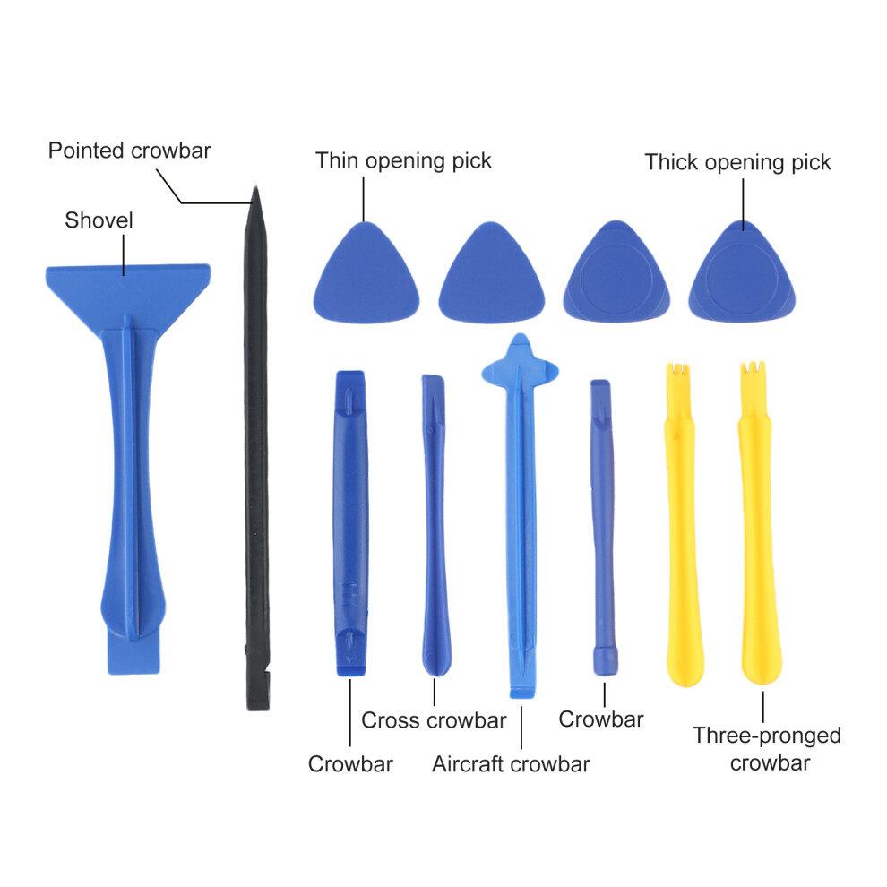 12Pcs Dual Ends Spudger Crowbar Pry Repair Disassemble Tool Screwdriver Set For Diy Phone Opening Hand Repair Tools Kit 6935161548396