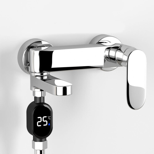 Shower Thermometer Waterproof Smart Temperature Digital Display Faucet Bath Thermometer With Color Coded Indicator 2