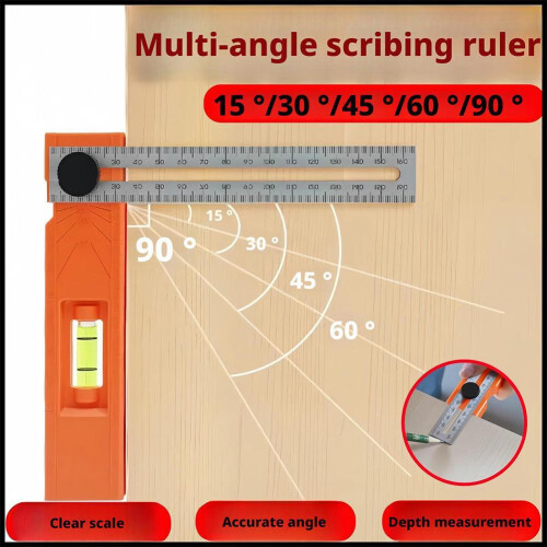 Multifunctional angle ruler marking ruler portable 90 degree special positioning ruler high precision measuring ruler 1
