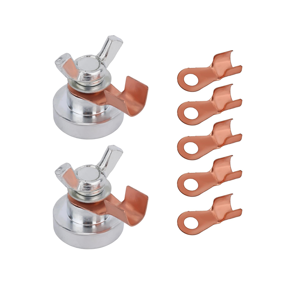 Magnetic Grounding Clamp Set(2Pcs) With Strong Magnetism And Metal Terminal Replacements For Welding 6935161554779