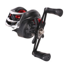 Fishing Reel 7.2:1 Gear Ratio Right Hand Retrieve Adjustable Catfish Gear Smooth Crank Metal Red For Bass Surf Trout
