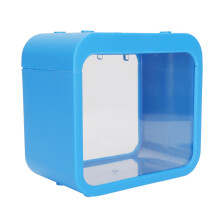 Mini Fish Tank with LED Light, 135x80x125mm, Multi-Color Aquarium