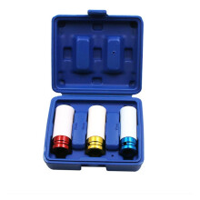 Tire Wheel Protective Sleeves 3Piece Set, Steel Wheel Protection, Deep Impact NutDrive Socket Set For Auto
