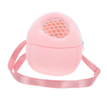 Hamster Carrier Bag with Breathable Adjustable Strap for Small Pets Pink