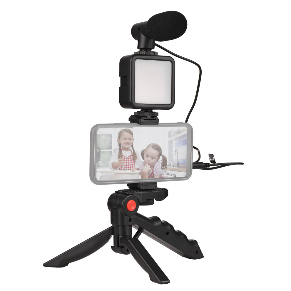 Sibomtex Smartphone Vlog Kit Mini Led Cardioid Mic Extendable Clip Light 9426802593976
