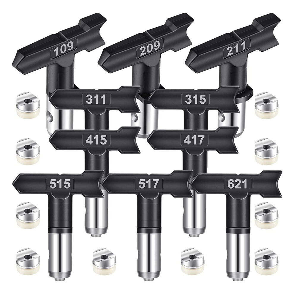 Reversible Tip Airless Nozzles Black For Airless Paint Sprayer 109 213 311 315 413 Reversible Tip Design 9189345324185
