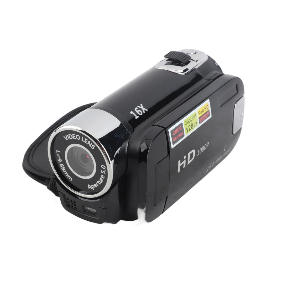 Video Camera With 2.4 Inch Screen, 1080P 16Mp 16X Digital Zoom (Black) Black 9382693633767