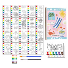 Watercolor Coloring Book Set, Watercolor Coloring Book, Watercolor Coloring Books, Travel Bag, Watercolor Set for Kids