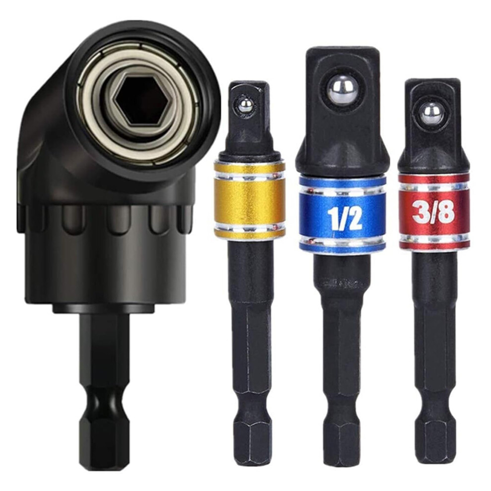 Socket Adapter Set 3 Piece Impact Grade Driver Sockets Extension Set Right Angle Drill Bit 9189345324215
