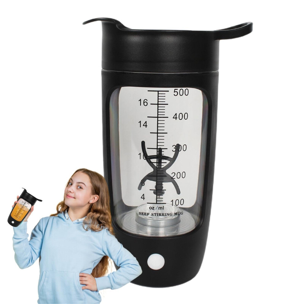 Electric Protein Shaker Bottle 600ml Speed 7000rpm USB Rechargeable Mixer for Gym Fitness