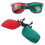 Red Green Clip-On Glasses for Amblyopia Visual Training Resin Adjustable 12