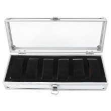 Elegant Watch Storage Box, High Quality Leatherette Material Ensures Durability, Clear Glass Top Offers Easy Viewing