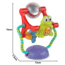 2-in-1 Suction Cup Baby Toy Set, Frog & Elephant Mirror Rattle, 157.513cm