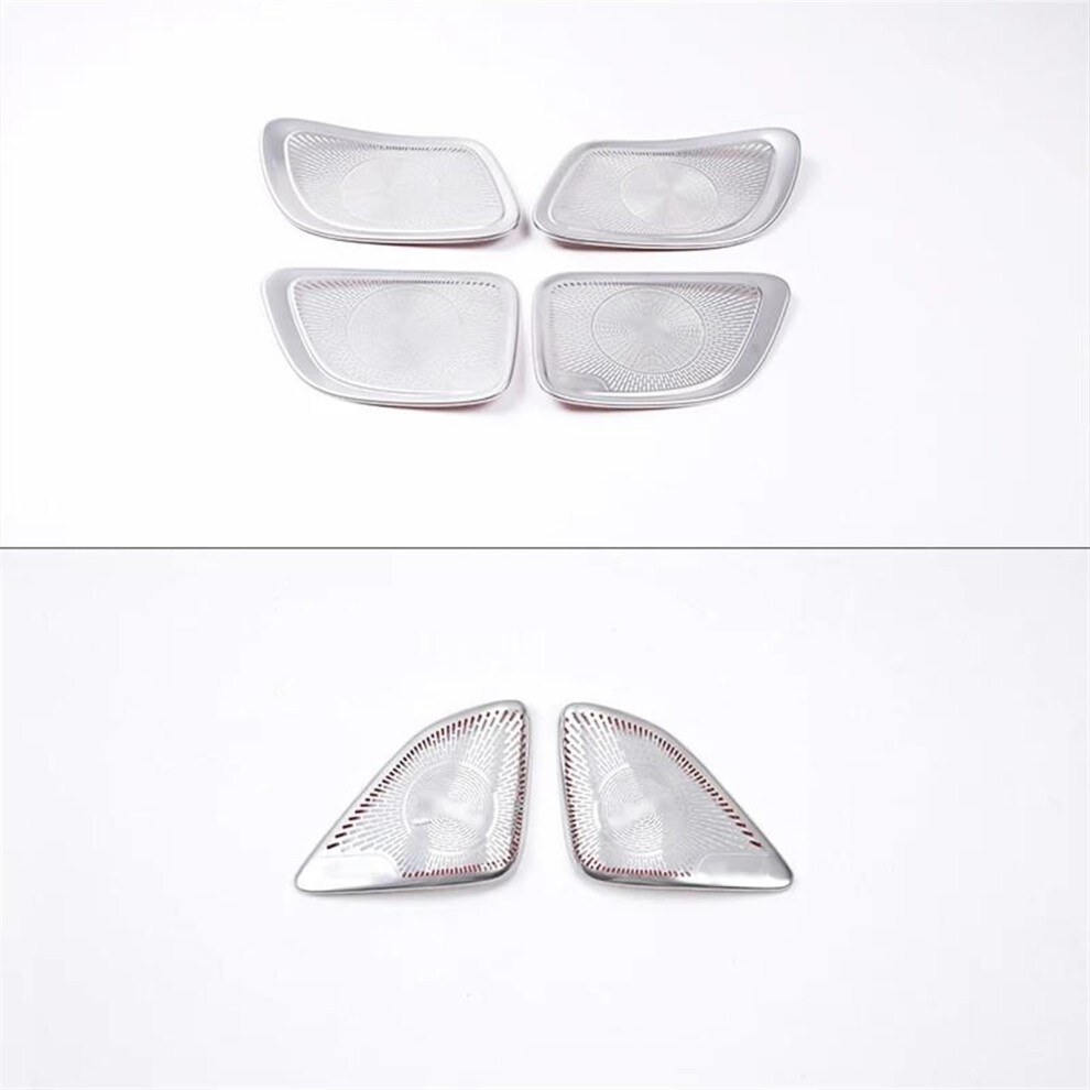 Car Trim Interior Strips For Mercedesbenz Cclass W206 Car Door Speaker Cover Trim Accessories Stainless Steel Silver 9382693634283
