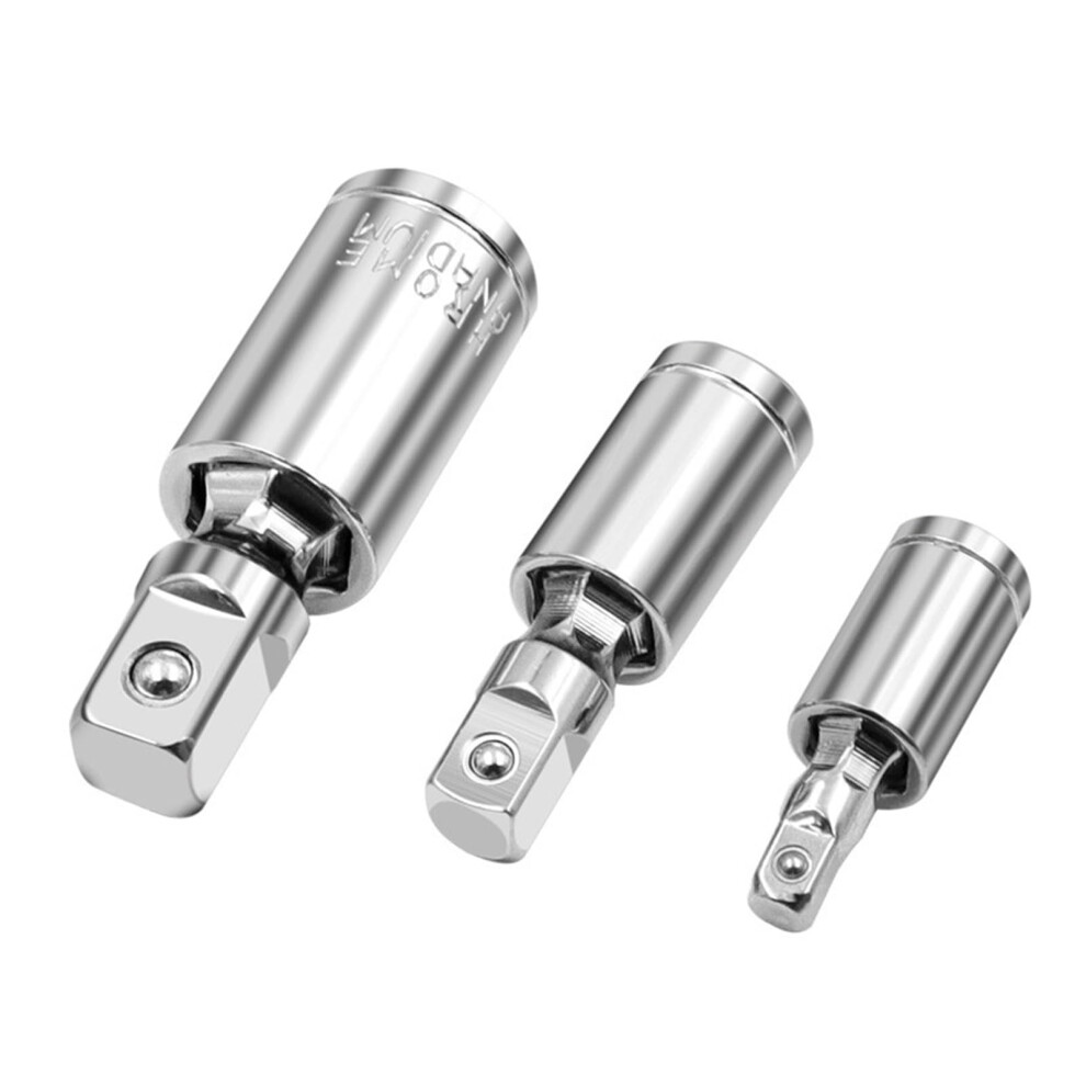 Universal Joint Set 1/4 3/8 1/2, 360 Rotary Head, Retractable Ratchet, Bendable Socket Adapter, 3 Piece 9347817148220