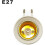 E27 Wall Mount Lamp Holder Converter E27 Switch Lamp Base Round Base Screw US EU Plug with On/Off Button LED Light Plug Socket (US Plug) E27 US Plug 5