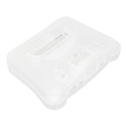 Protective Shell for N64 Retro Console, Translucent Case with Power Button and Mounting Kit, ABS Replacement Housing Compatible Across Regions - Easy 2