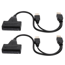 Data Transfer Cable for SATA III Adapter, Plug and Play External Converter with LED Indicators, Portable Design for HDD SSD Connection