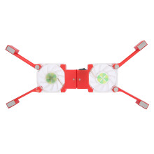 Cooling Pad For Laptop Featuring Height Adjustable Whisper Quiet Operation And RGB Light Modes Foldable Design With Large Air Output And Dual USB Inte