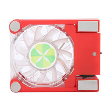 Notebook Cooling Stand DRS03 Double Fan Blue LED Lights Red Finish