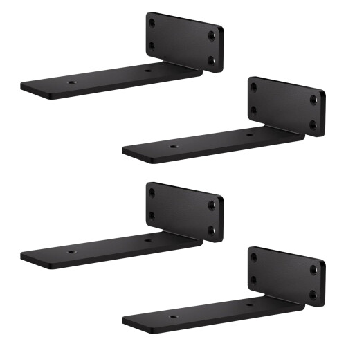 Heavy Duty L Shelf Bracket, 15 cm Support Floating Shelf Bracket (70 kg) (4pcs)