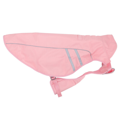 Waterproof Windproof Dog Raincoat with Reflective Strip & Open Back Design (Medium) 1