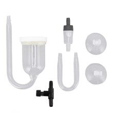 Akvarieglas Co2-diffuser, opgradering til optimal CO2-forsyning, meget transparent og korrosionsbestandig, perfekt til små akvarier, fine bobler,