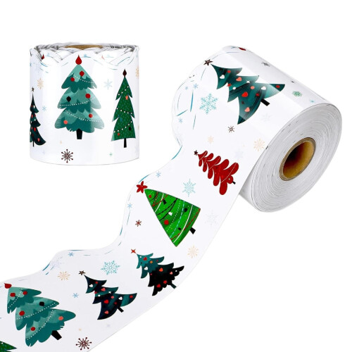 Christmas Bulletin Board Borders, Classroom Borders  Christmas Tree Pattern  59ft Bulletin Board Trim