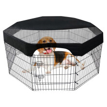 Octagonal Dog Playpen Cover, Sunproof Dog Pen , Breathable Playpen Cover for 24' Wide 8Panel Pet Pens (Cover Only)