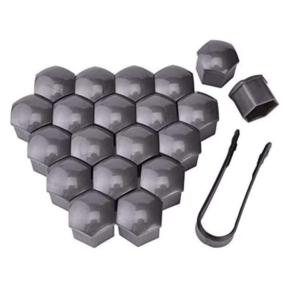 Car Wheel Bolt Caps 19Mm Dustproof Nut Covers Grey 9199774354653