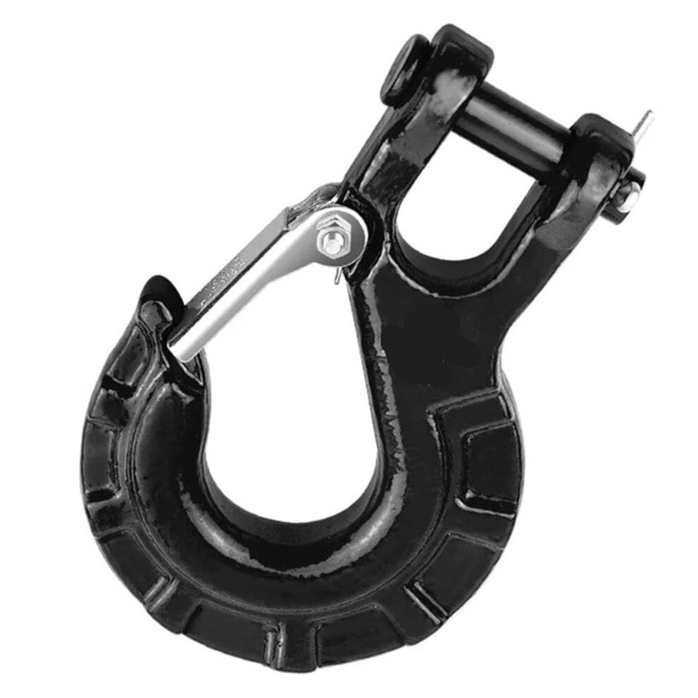 3/8 Inch Clevis Slip Hook With Safety Latches Winch Hook For Truck Trailer Towing Gloss Black 9382693820570