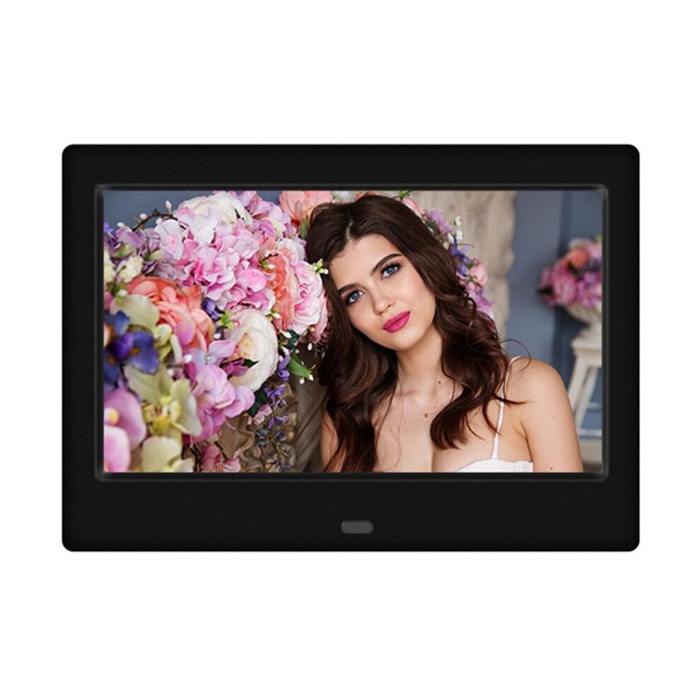 7 Inch Hd Digital Photo Frame 800X480 Led Display, Lcd Photo Frame, Mp3 Mp4 Music Player, Remote Control, Black 9189345325083