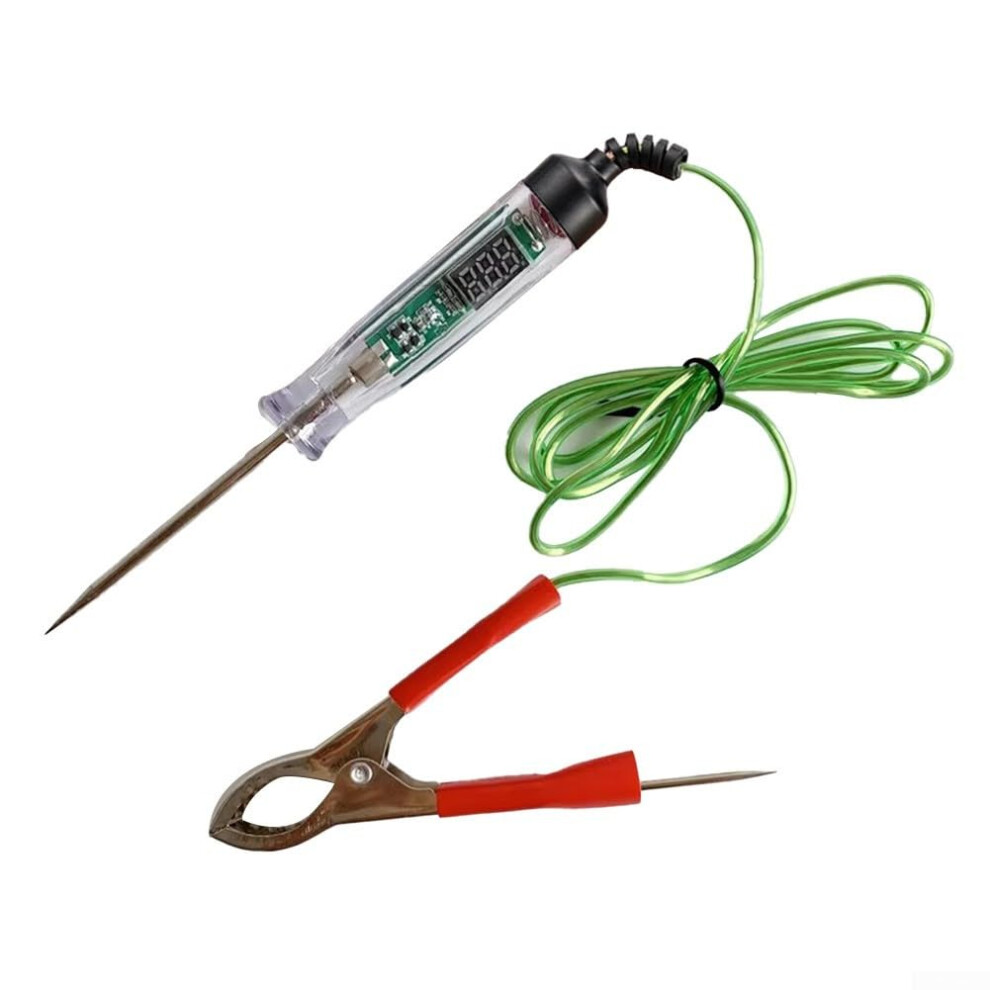 Automotive Circuit Tester With Digital Display And Extended Probe For Checking Fuses And Wiring Connections 9426802595291