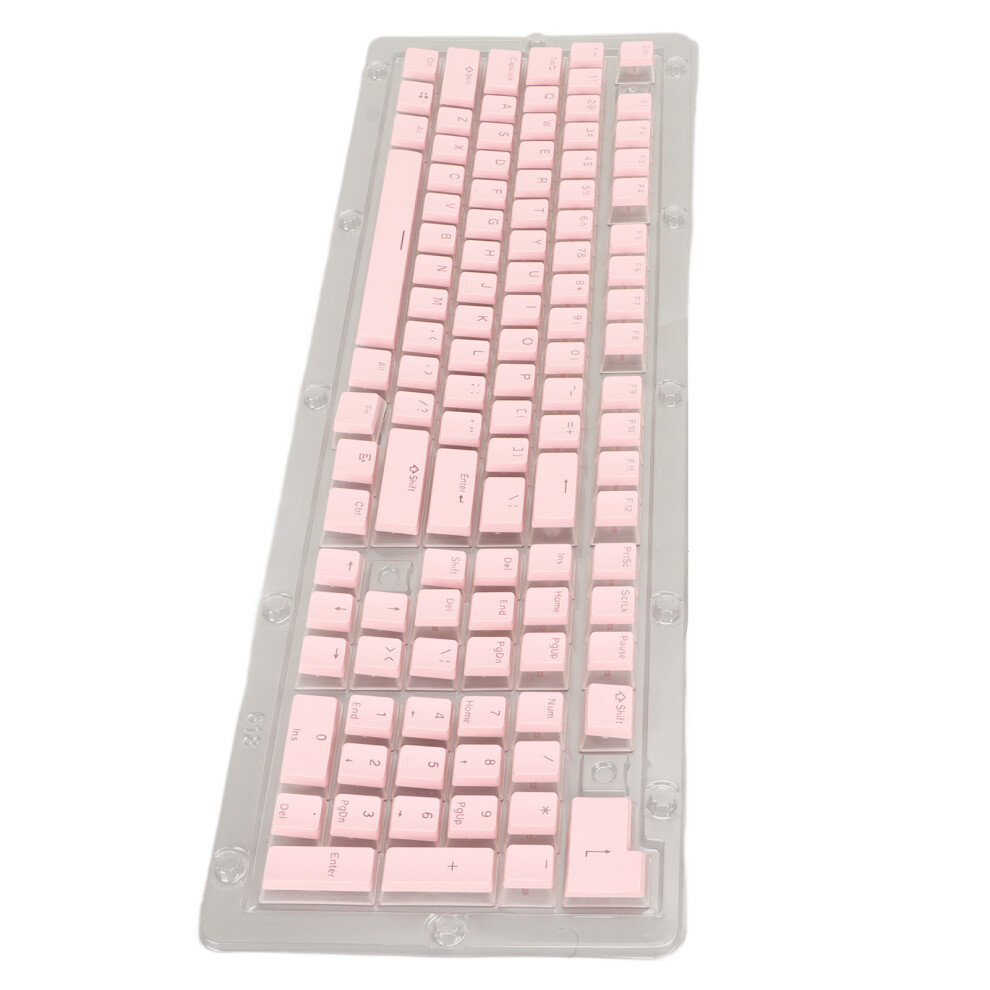 130 Keys Abs Mechanical Keyboard Keycaps For 61-108 Layout Pink 3271373186715