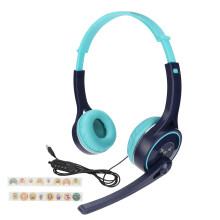 Casque stéréo pliable pour enfants et adolescents, volume limité à 94 dB, son clair, arceau réglable et oreillettes confortables, lot de 2.