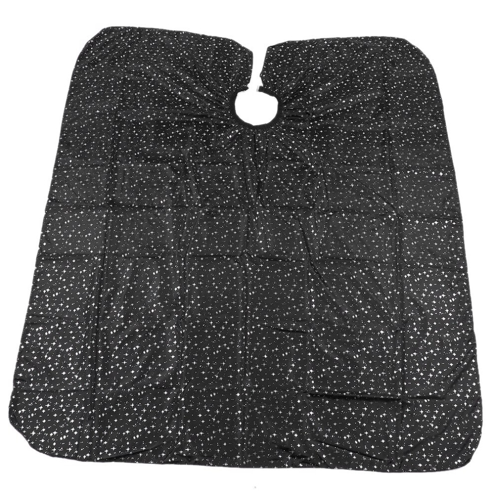 Waterproof Salon Apron, Anti-Static Hair Cutting Cape, One Size, Black, Polyester, Easy To Clean And Dries Quickly