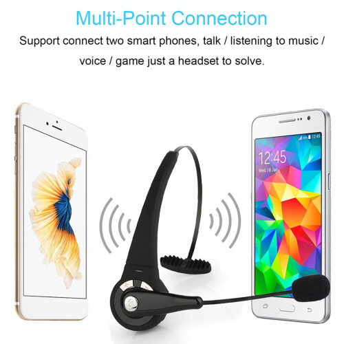 Ευέλικτα ακουστικά Bluetooth με μικρόφωνο για gamers και επαγγελματίες, ακουστικά On-Ear με 2
