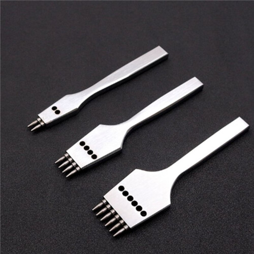 18Pcs 4mm Leather  Round Hole Leather Puncher Detachable Seam Punching Chisel Tool/Set 2