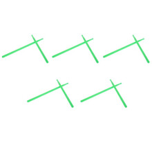 5 Paire de Baguettes en Nylon 5A Baguettes pour Batterie Drum Professional Vert